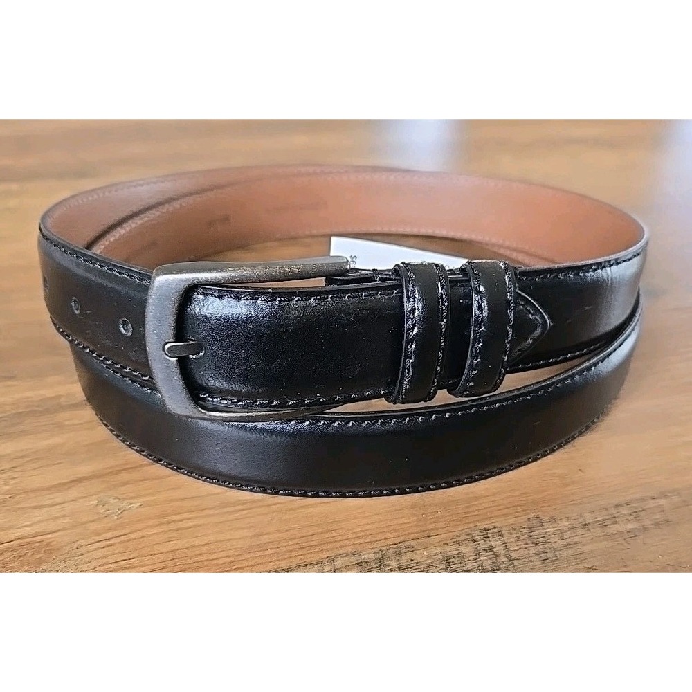 Men's Wearhouse Full Grain Italian Leather Dress Belt 13014X-001 Black Size:50